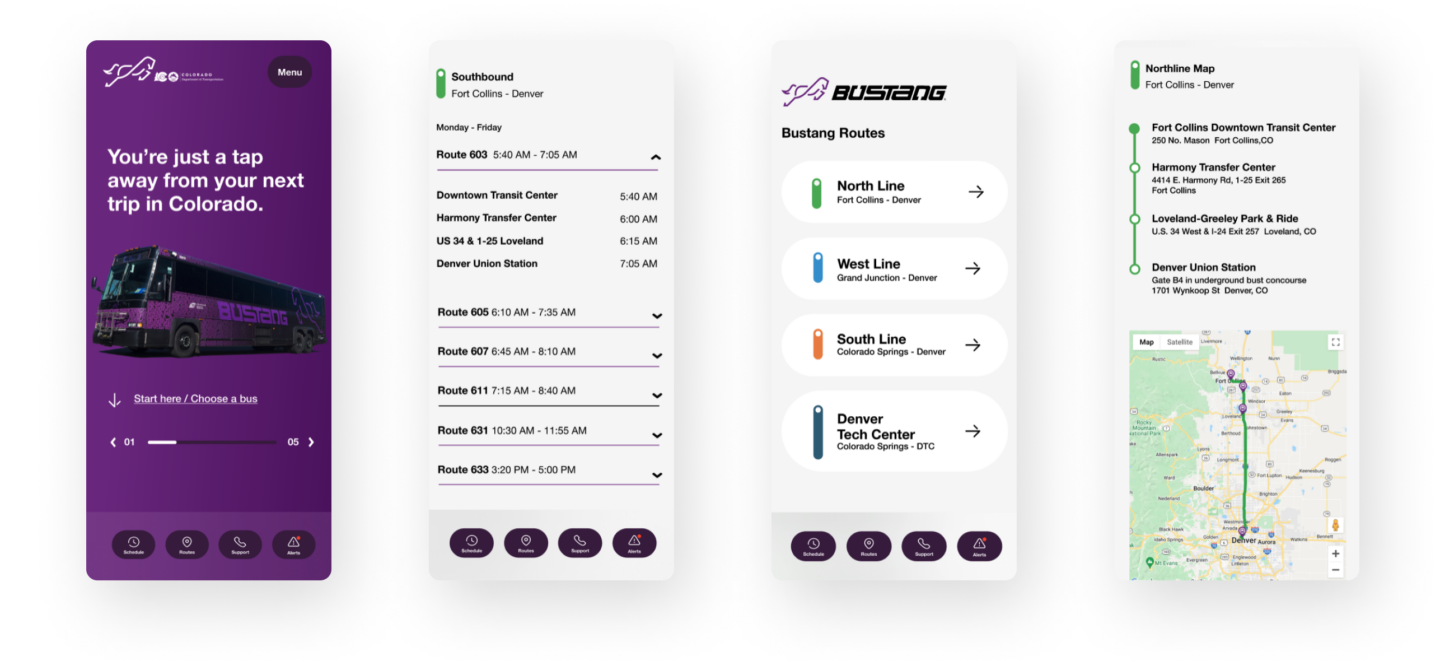 Bustang (CDOT) Transport site Design Blennd