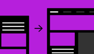 Abstract website UI design with purple interface