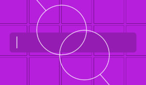 Abstract UX design graphic with circular elements
