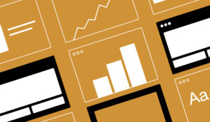 Data analytics dashboard graphic with charts