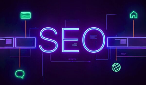 Glowing neon-style illustration of the word