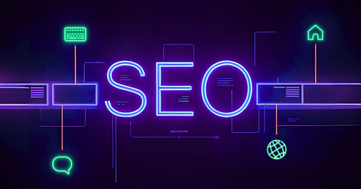 Glowing neon-style illustration of the word 