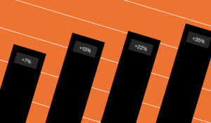 Abstract UI pattern with vertical content cards