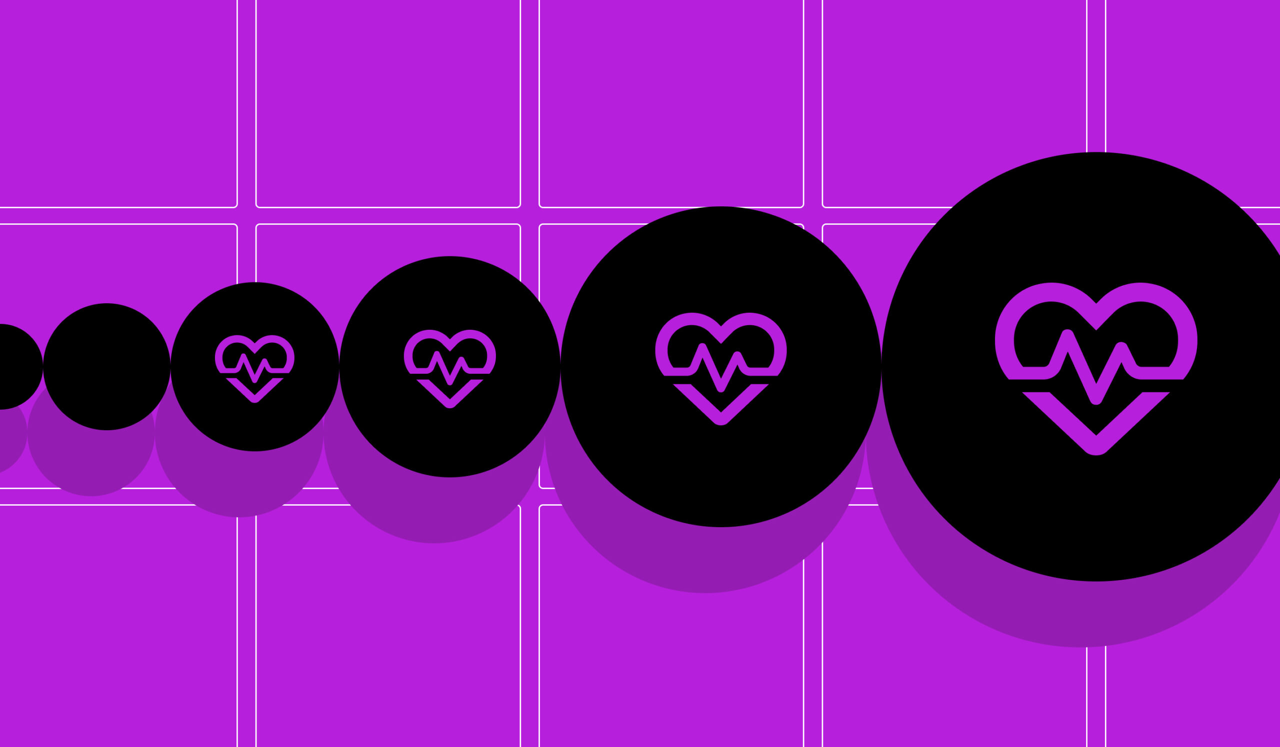 Health and wellness app interface with icons