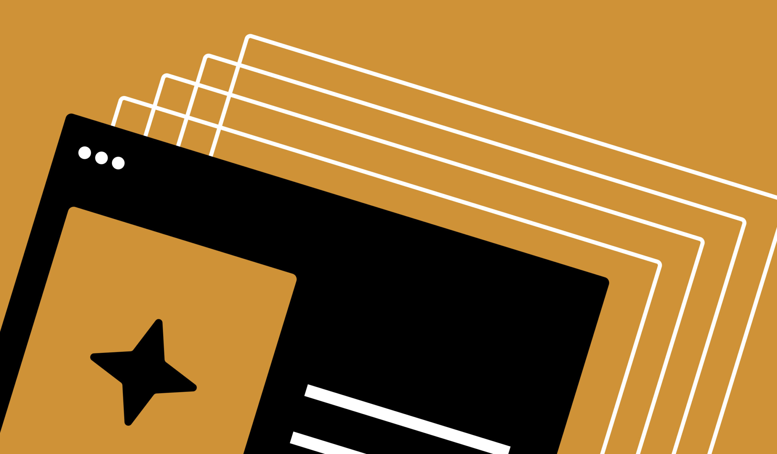 Product interface design with layered cards