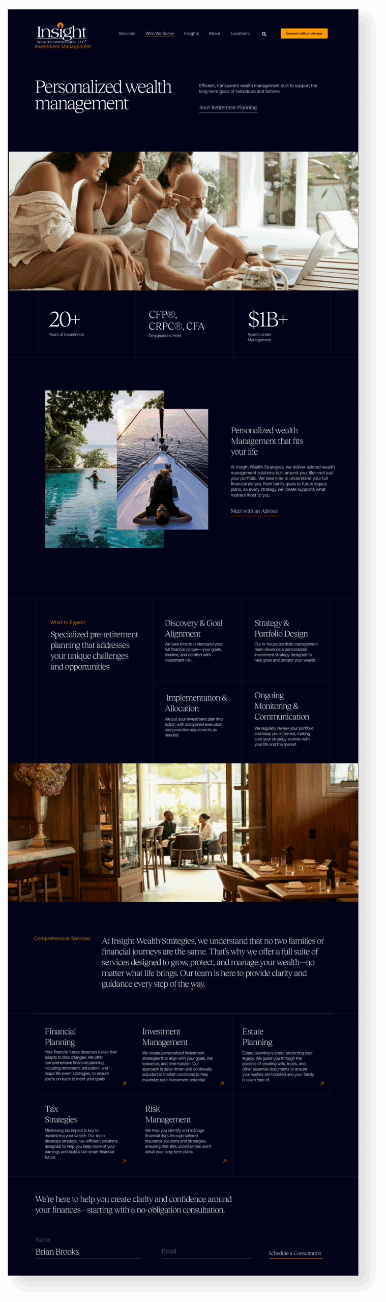 Insight to Wealth: Modern Website Redesign for a Leading Fiduciary Wealth Management Firm