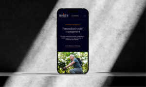 Smartphone displaying mobile app interface on dark background