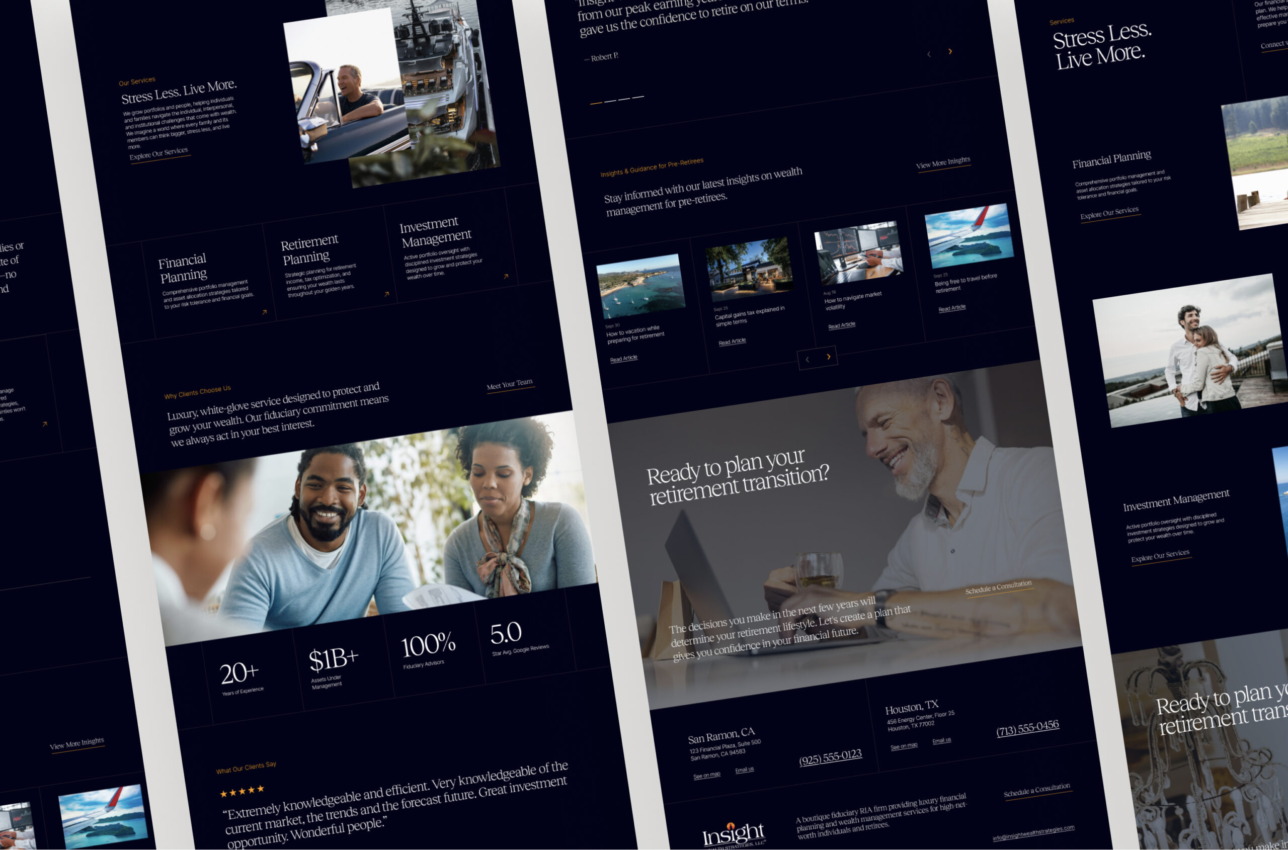 Website interface with multiple layout previews