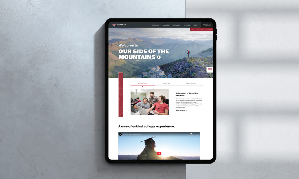 Smartphone displaying mobile website interface