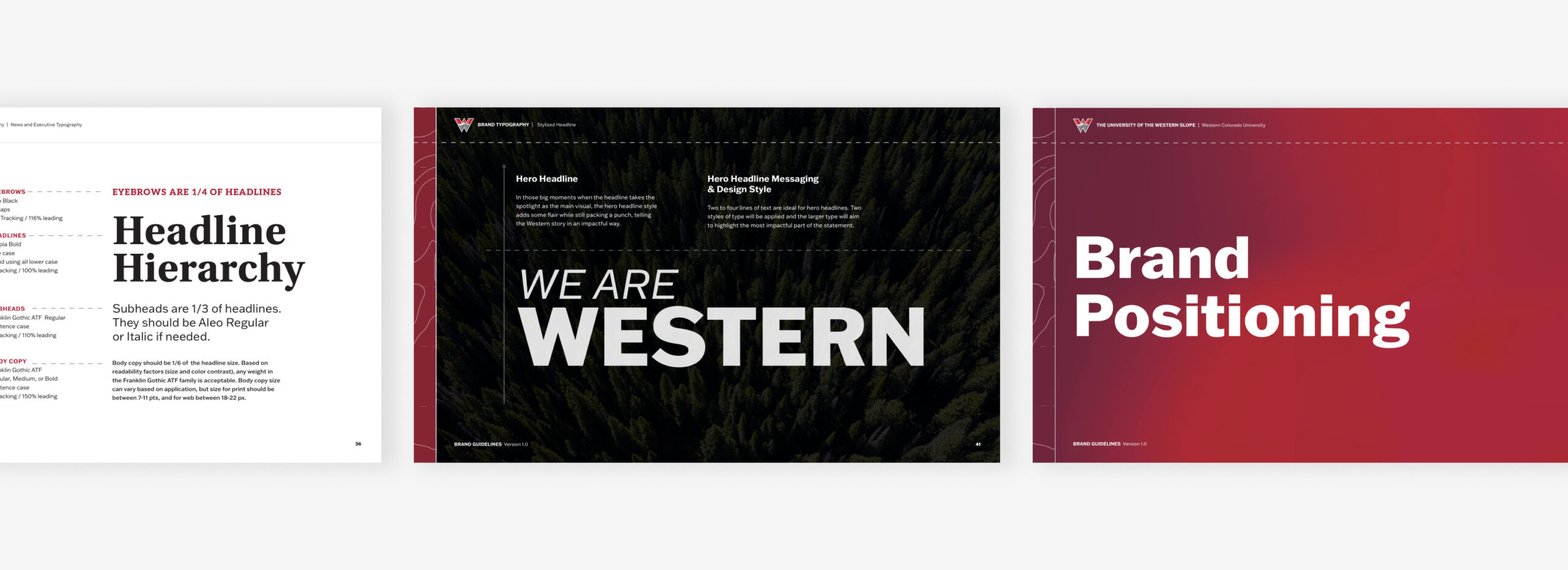 Website section with brand messaging and positioning