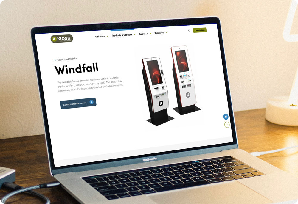 Laptop displaying ecommerce website homepage