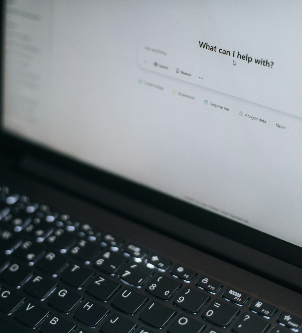 Close-up of laptop keyboard and screen