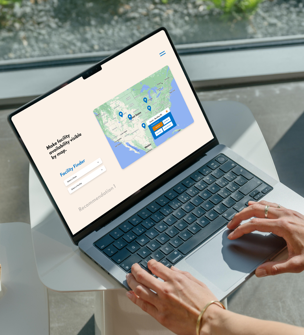Person using laptop to view analytics interface