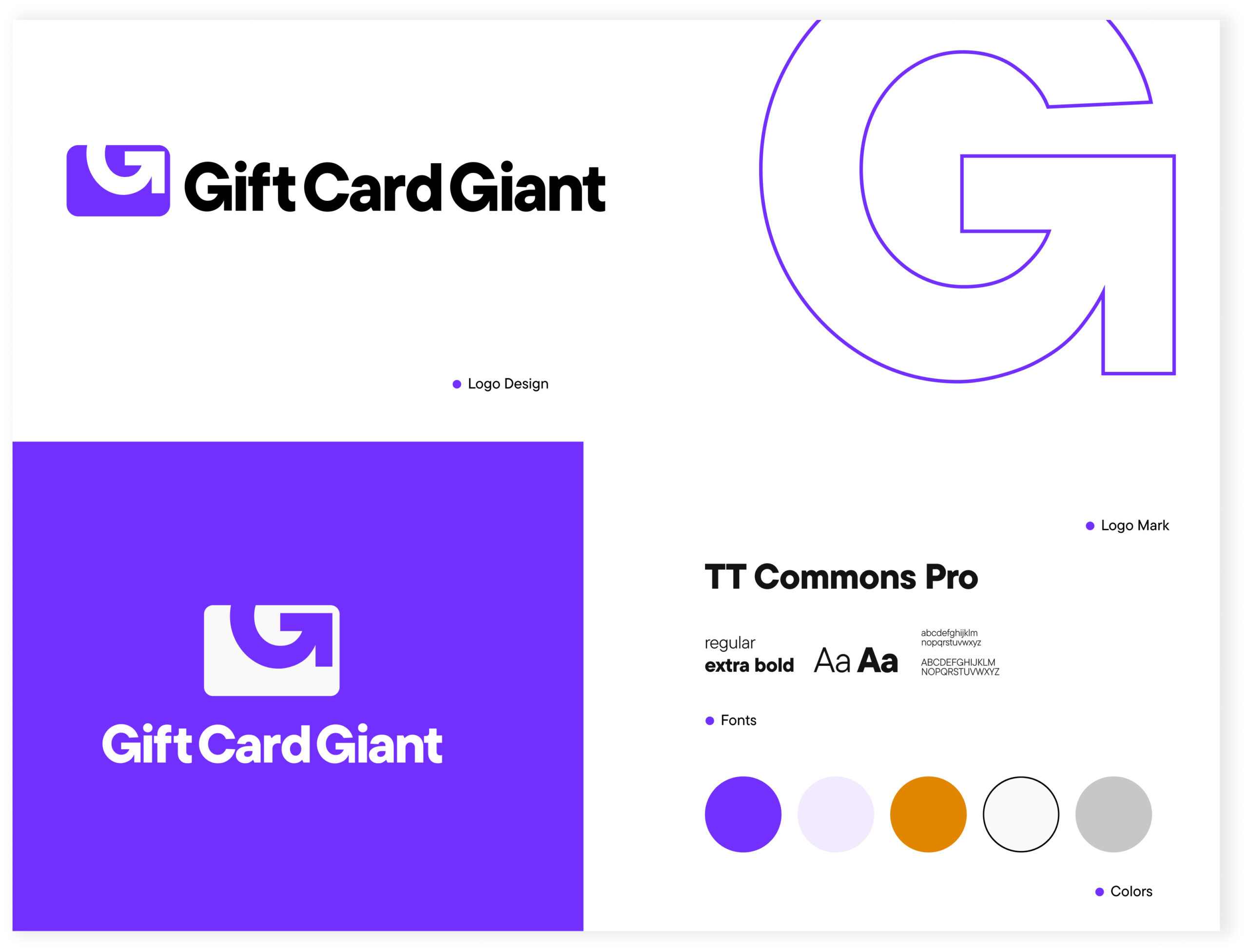 Brand identity design with logo and color system