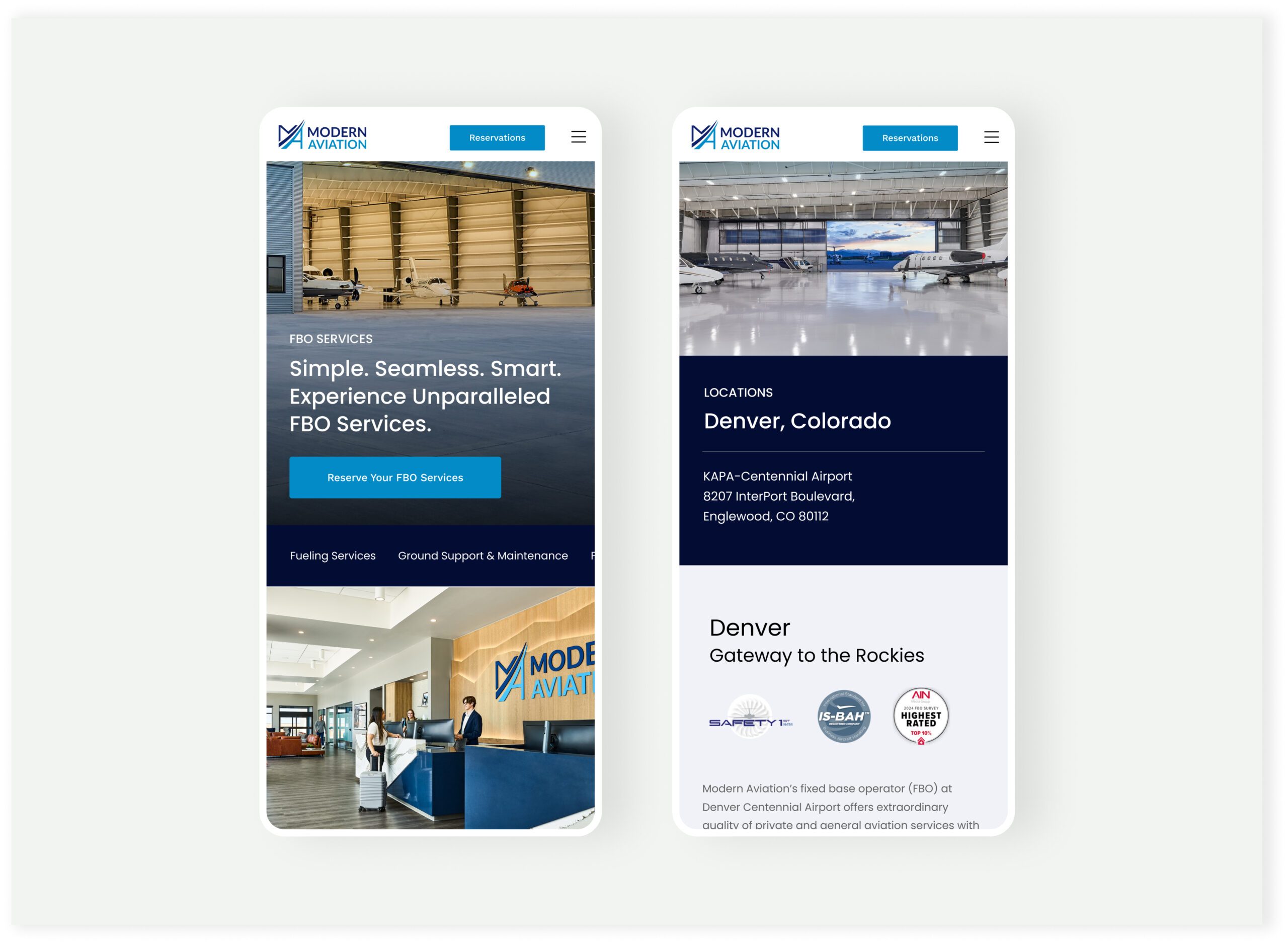 Mobile and tablet showing responsive website design