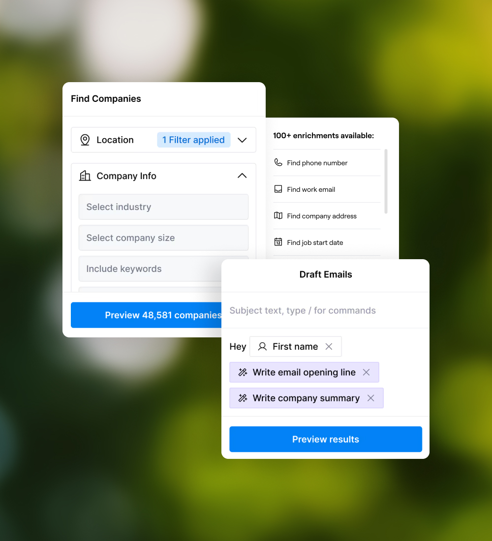 CRM interface with data fields and inputs