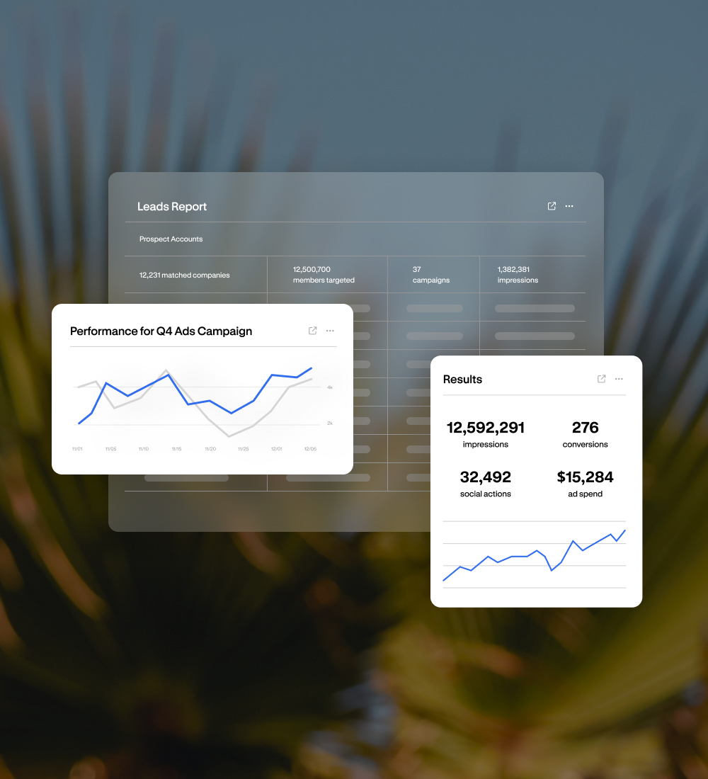 Website analytics overlay with performance metrics