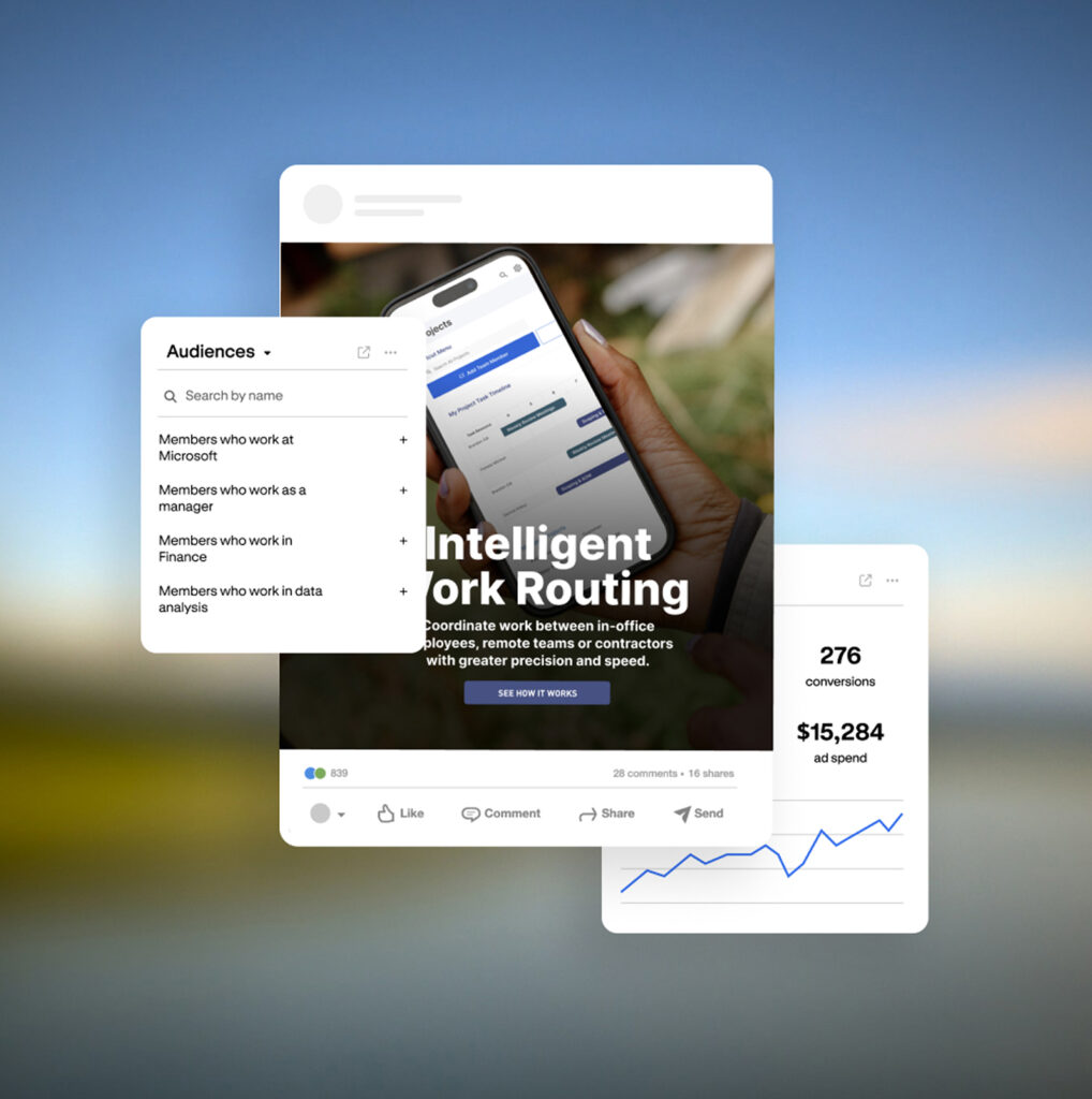Website analytics interface with data overlay
