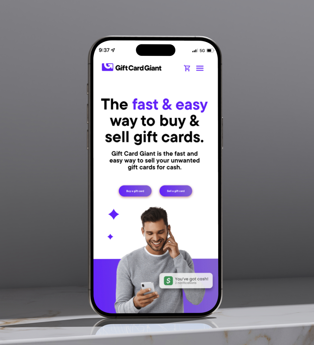 Mobile app interface with onboarding and messaging