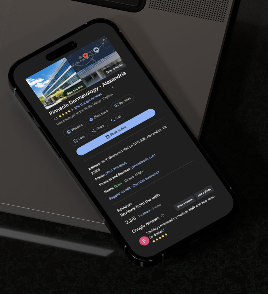 Smartphone displaying mobile app interface on dark background