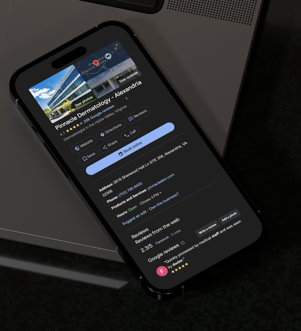 Smartphone displaying mobile app interface on dark background