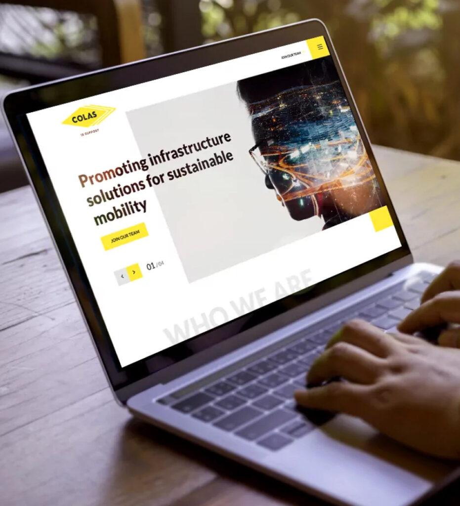 Website UI layout with content modules and sections