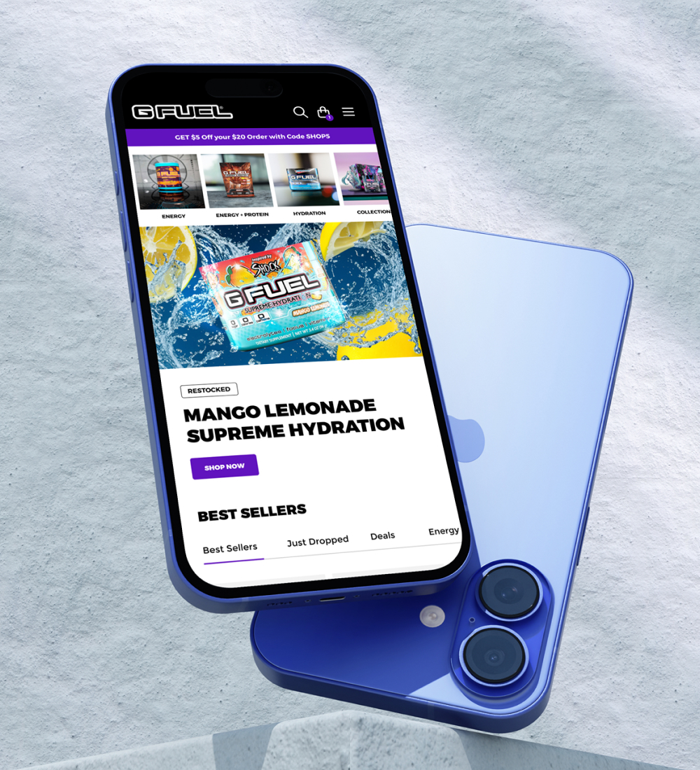 Smartphone displaying mobile ecommerce interface