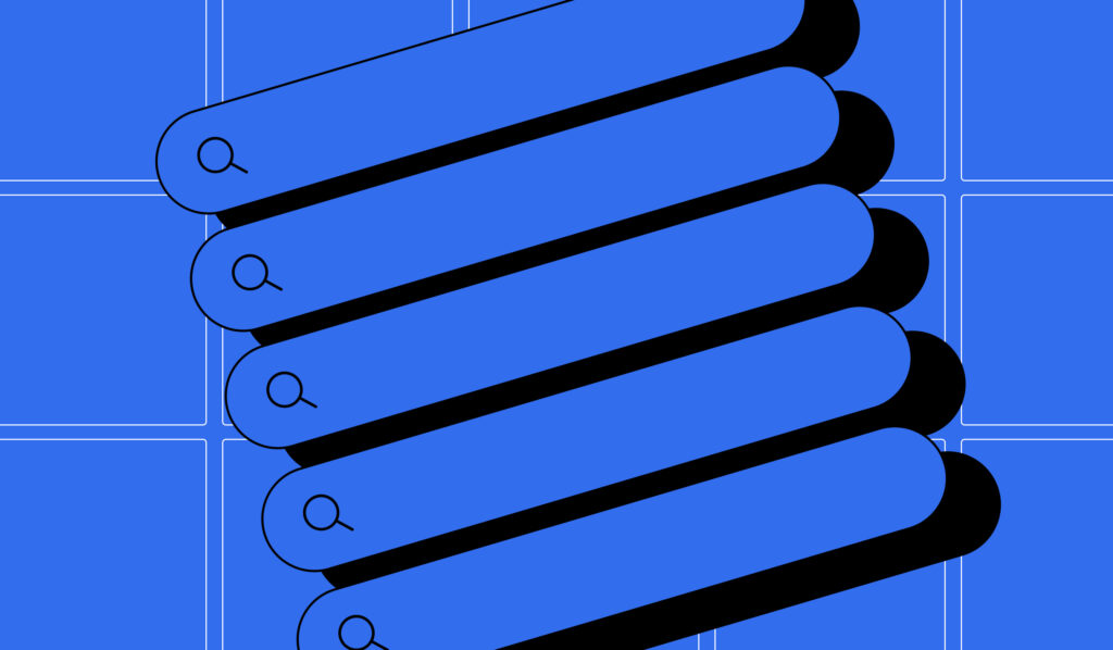 Stacked UI components representing content modules