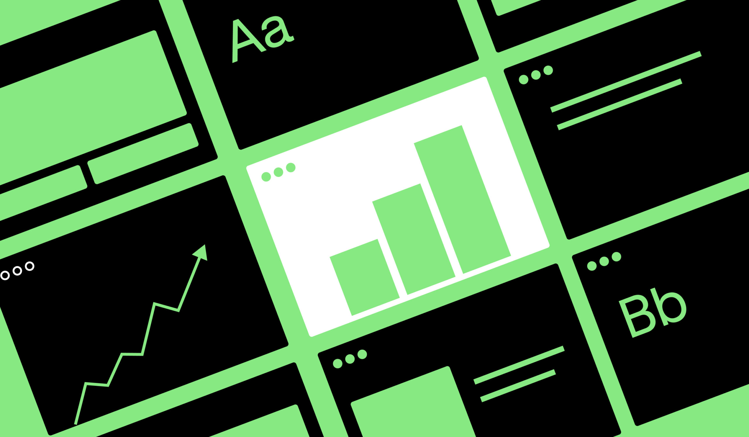 Dashboard UI with performance metrics and charts