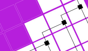 Website wireframe grid with layout structure