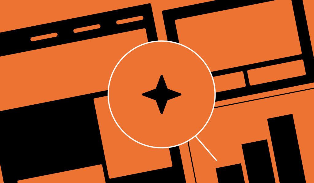 Abstract UI navigation graphic with location marker