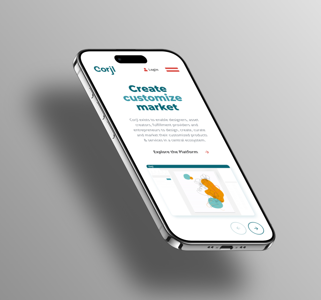 Mobile app interface displayed on smartphone