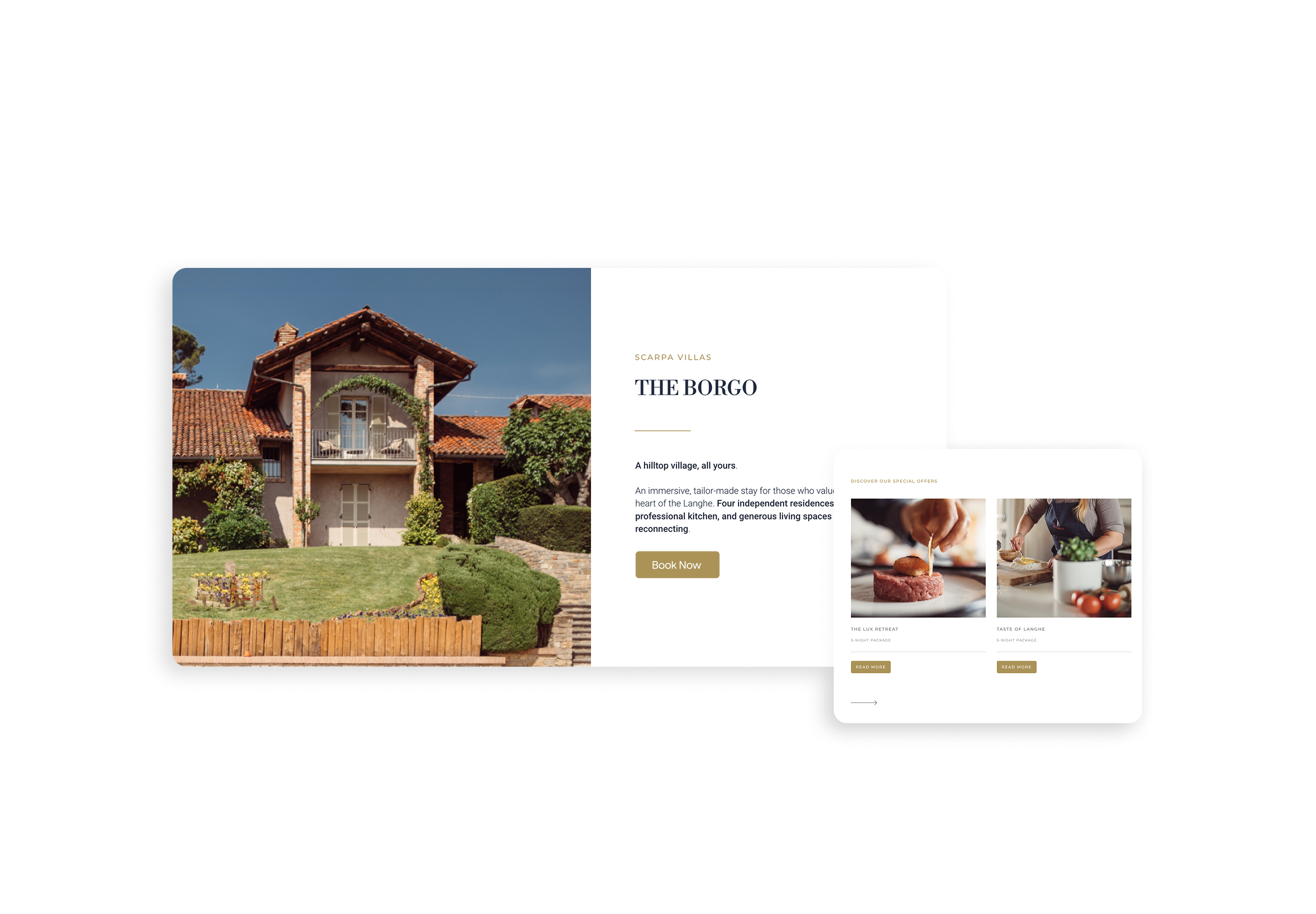 hospitality website design with professional layout
