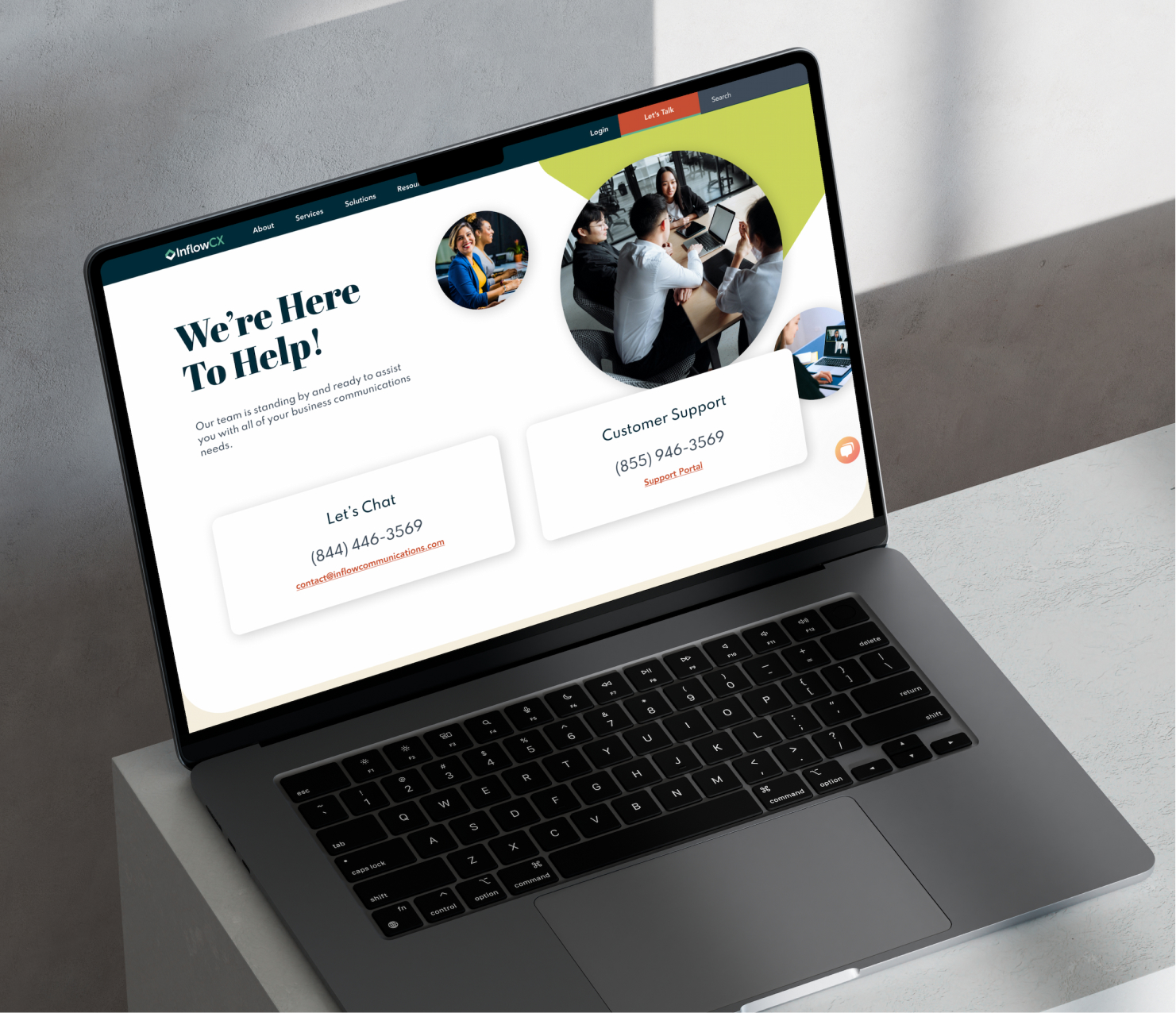 Laptop displaying SaaS dashboard interface