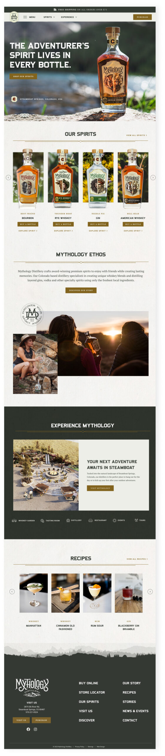 Website homepage with image grid and content layout