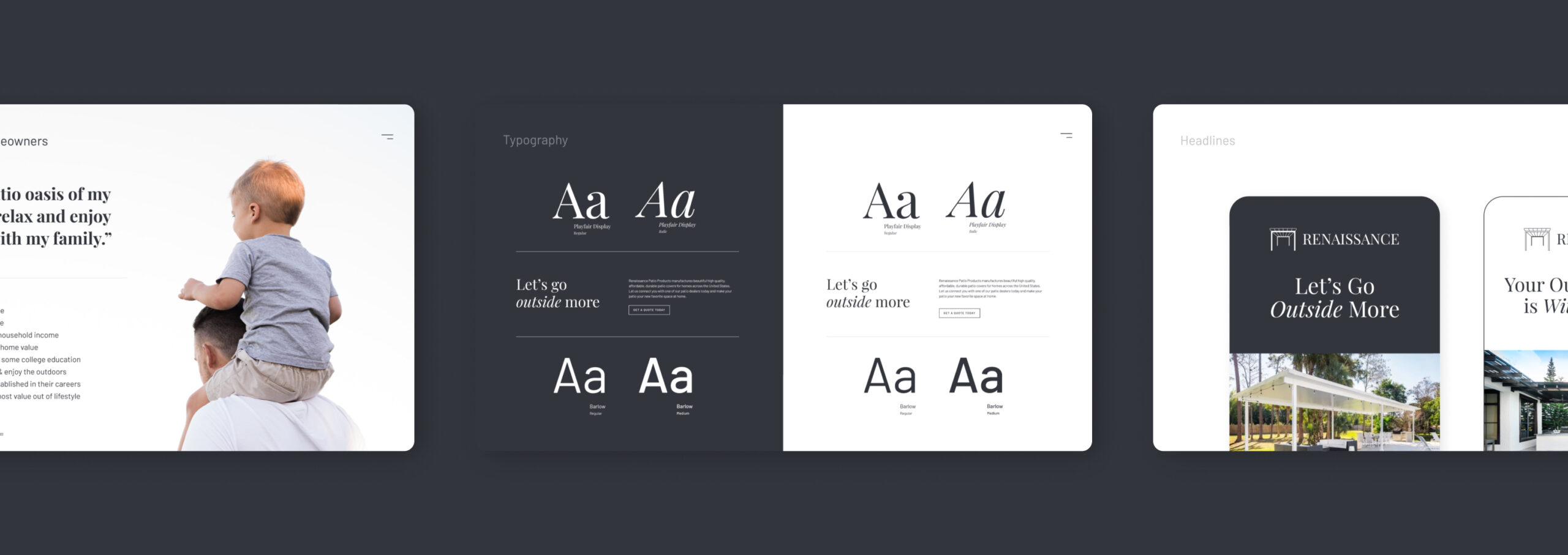 Website design system with typography and UI elements