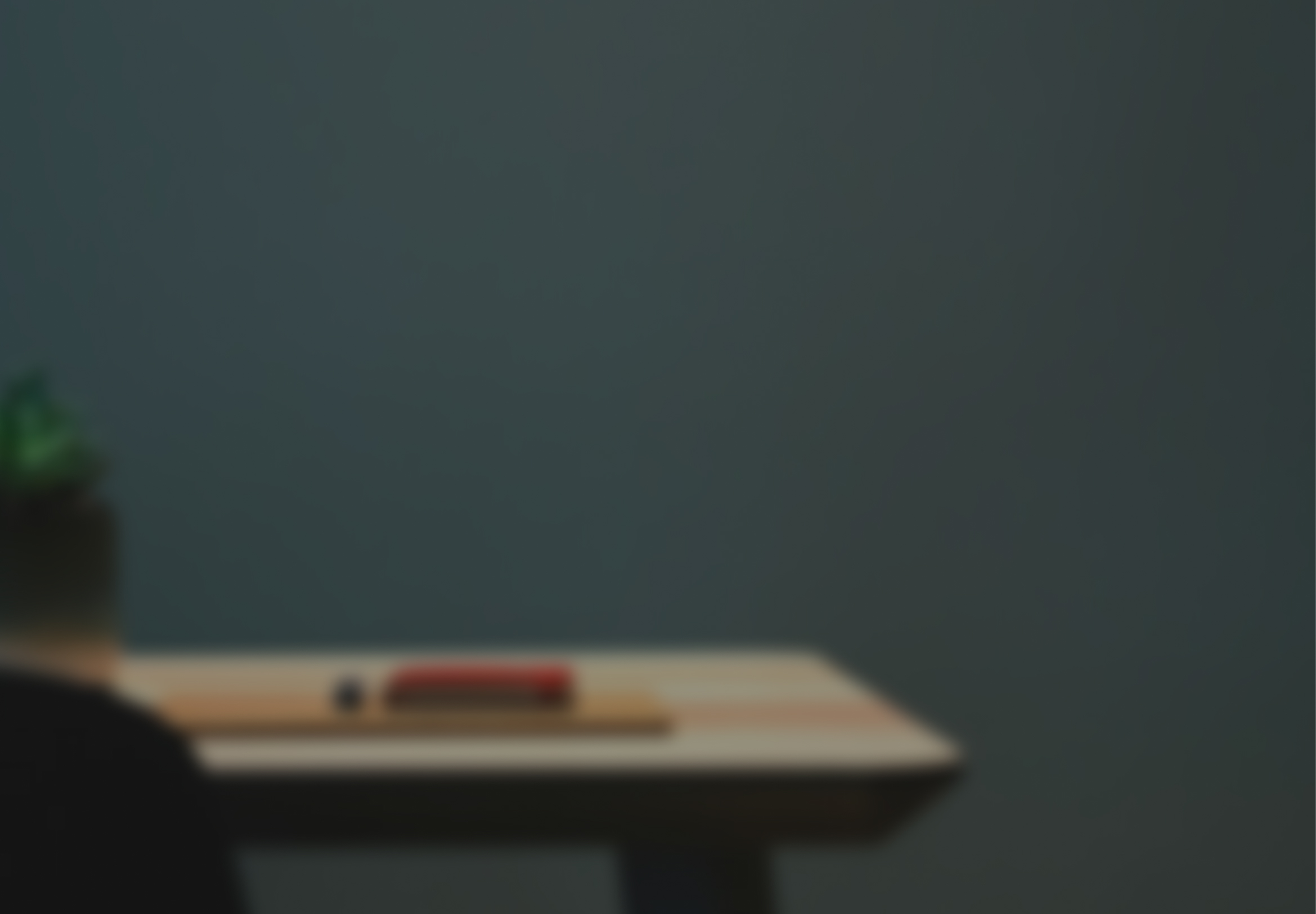 Minimal workspace desk with neutral background