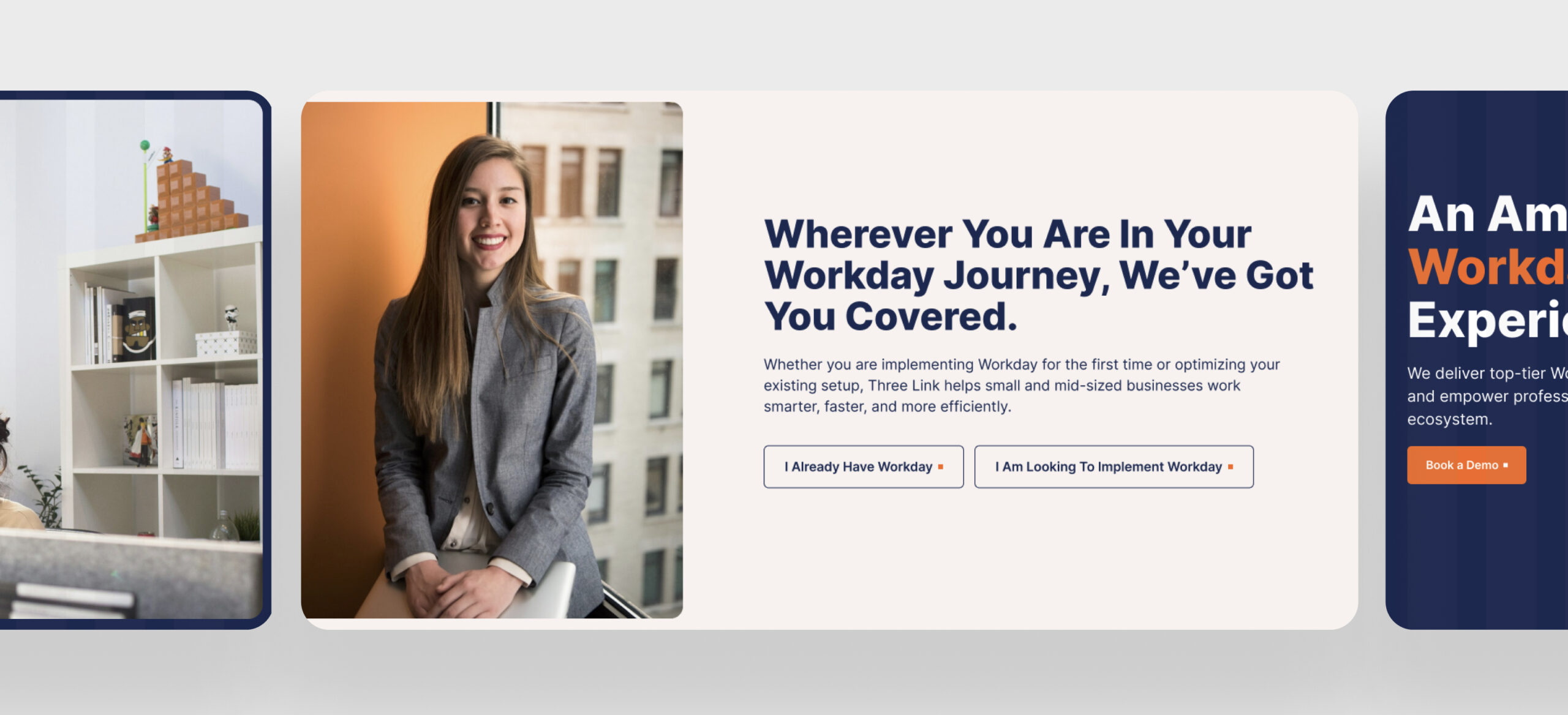 Three link tech company website design