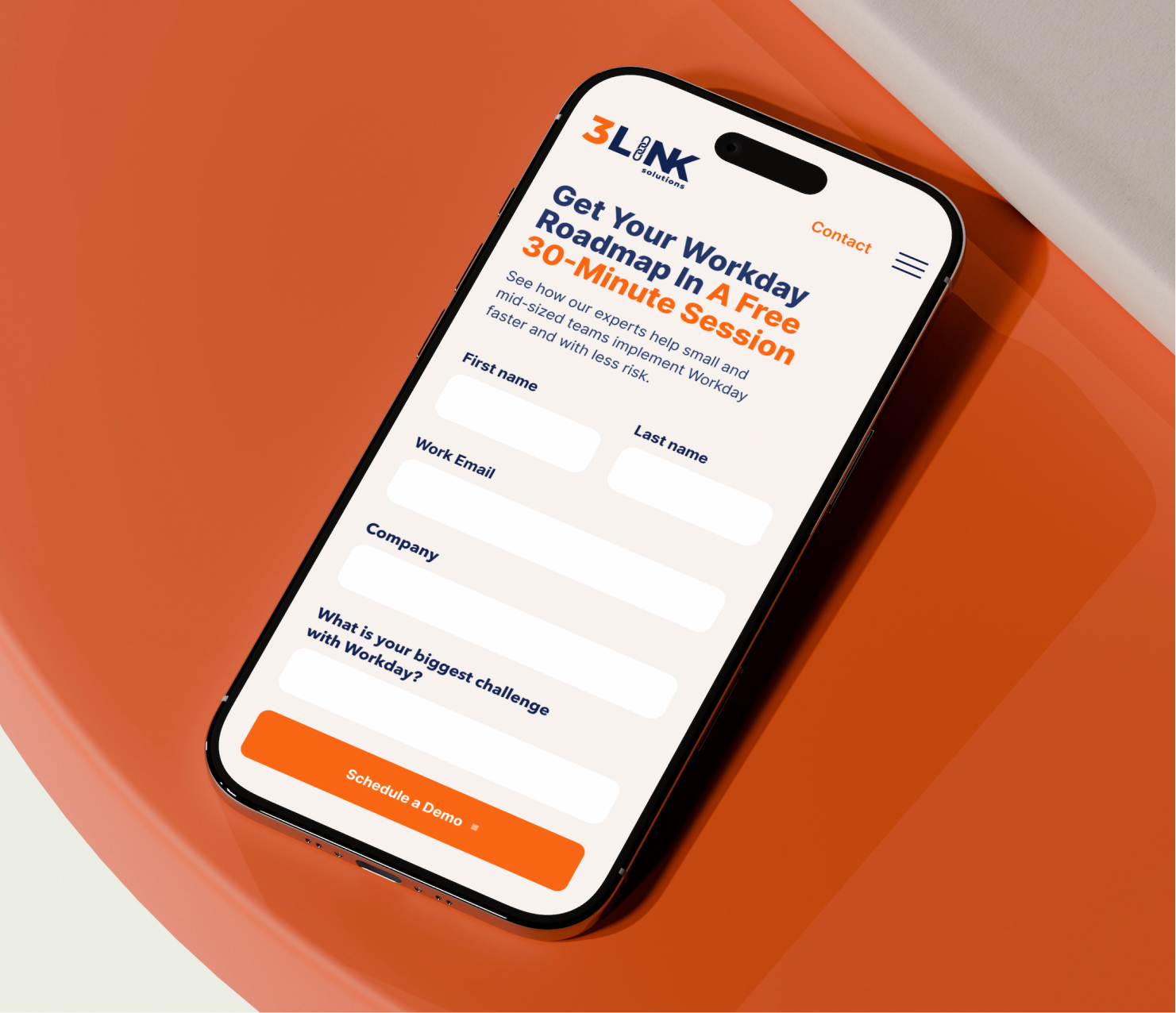 Three link tech company website design