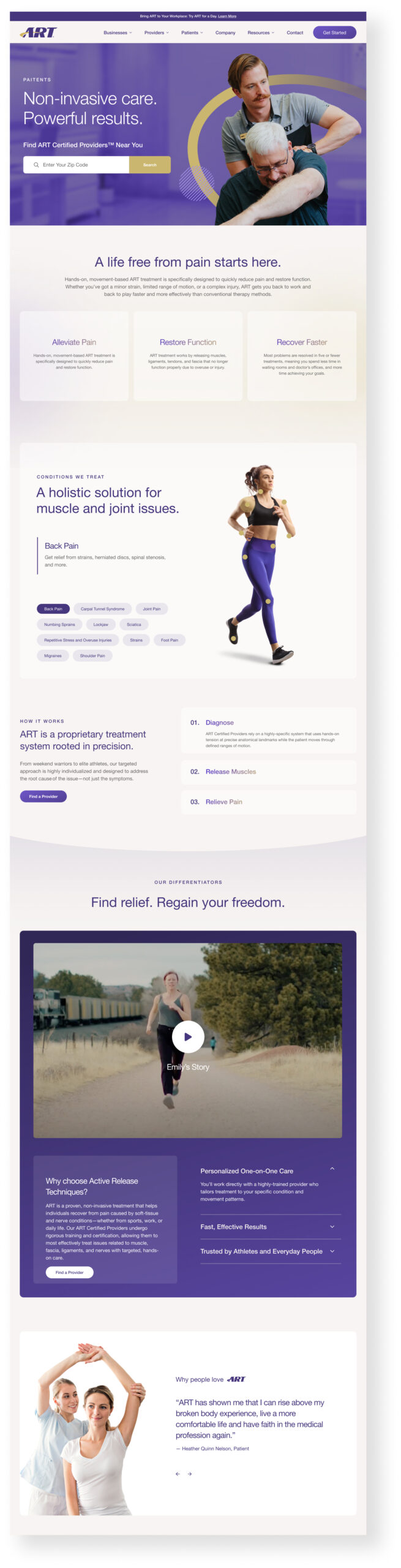 Active Release Techniques Website Design