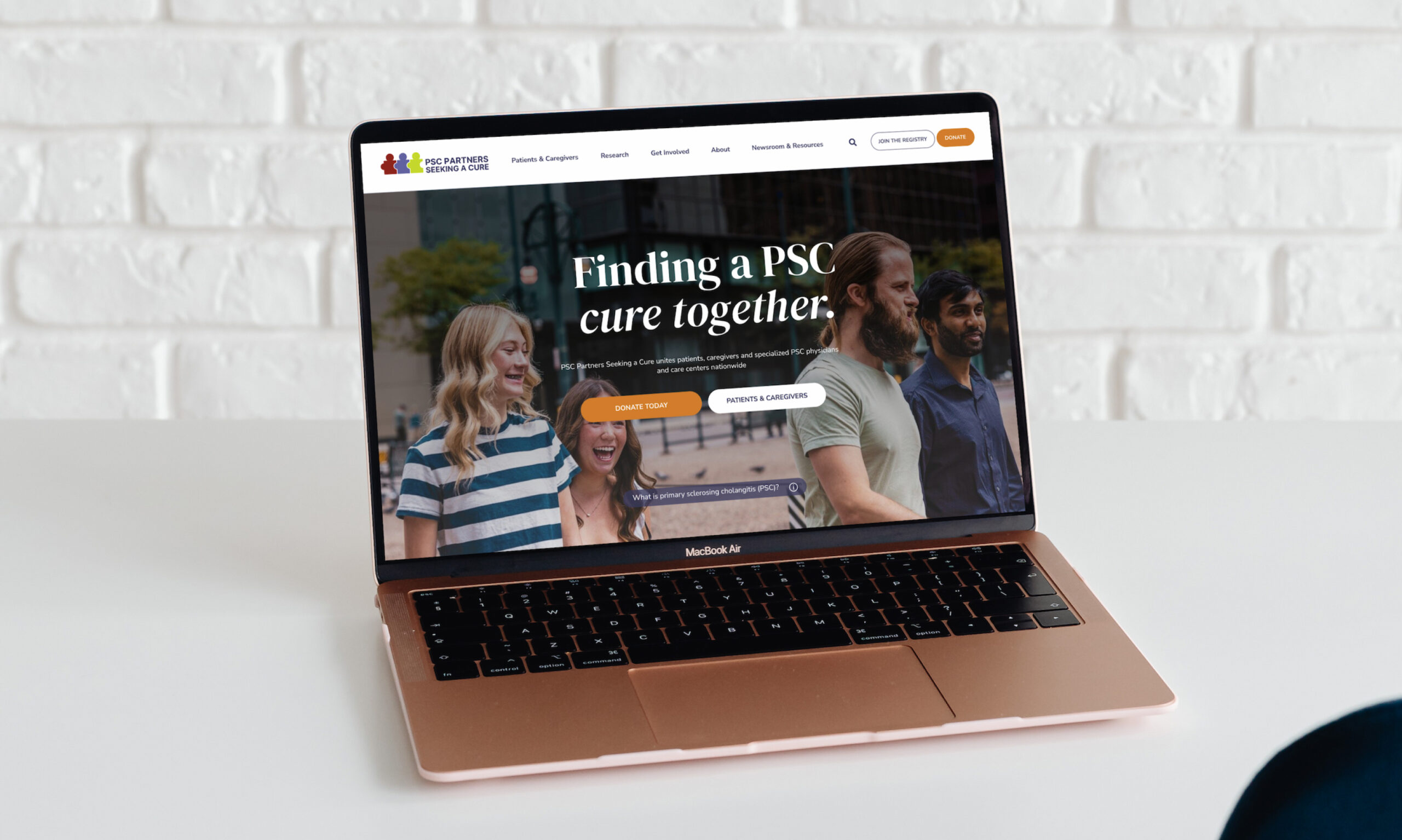PSC Partners seeking a cure non profit website design