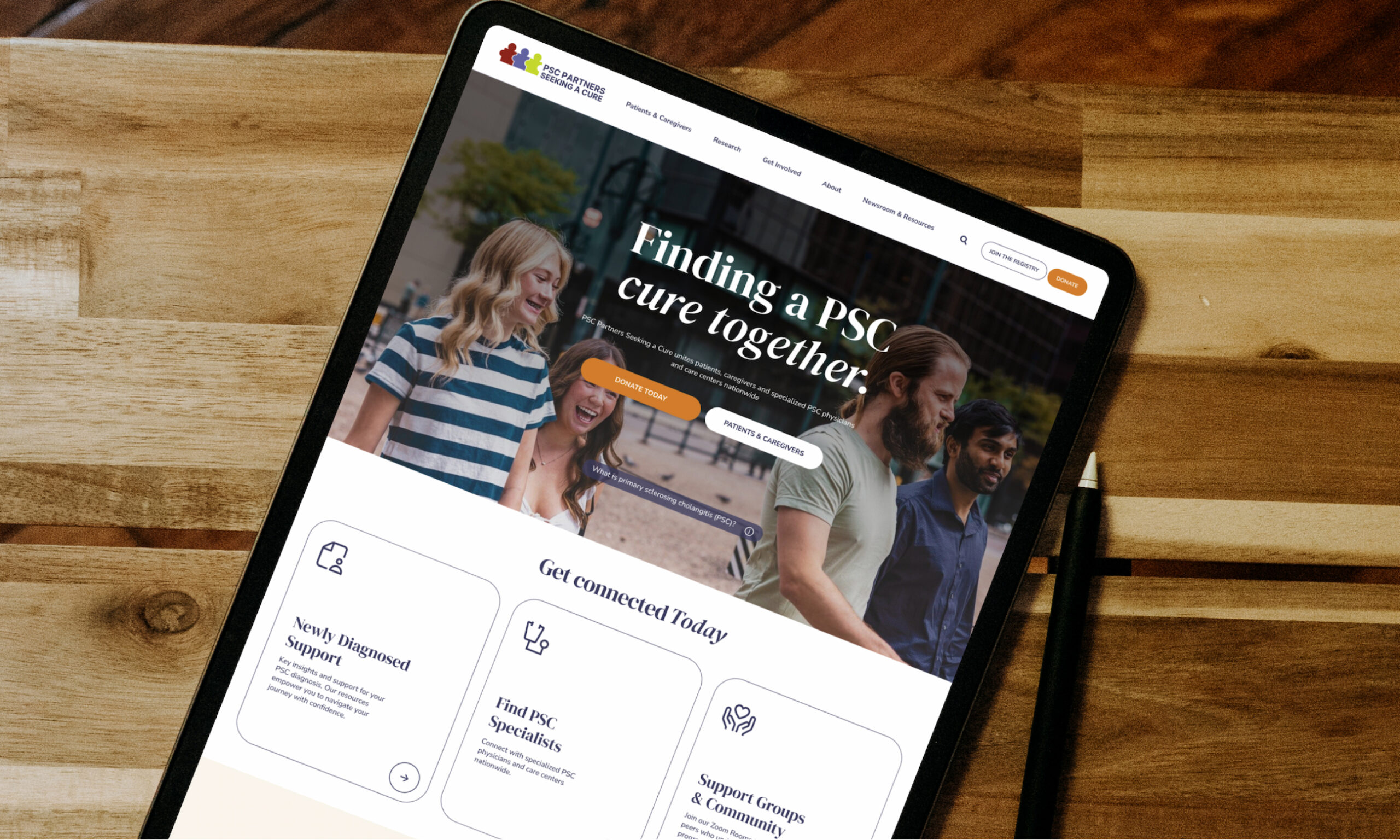 PSC Partners seeking a cure non profit website design