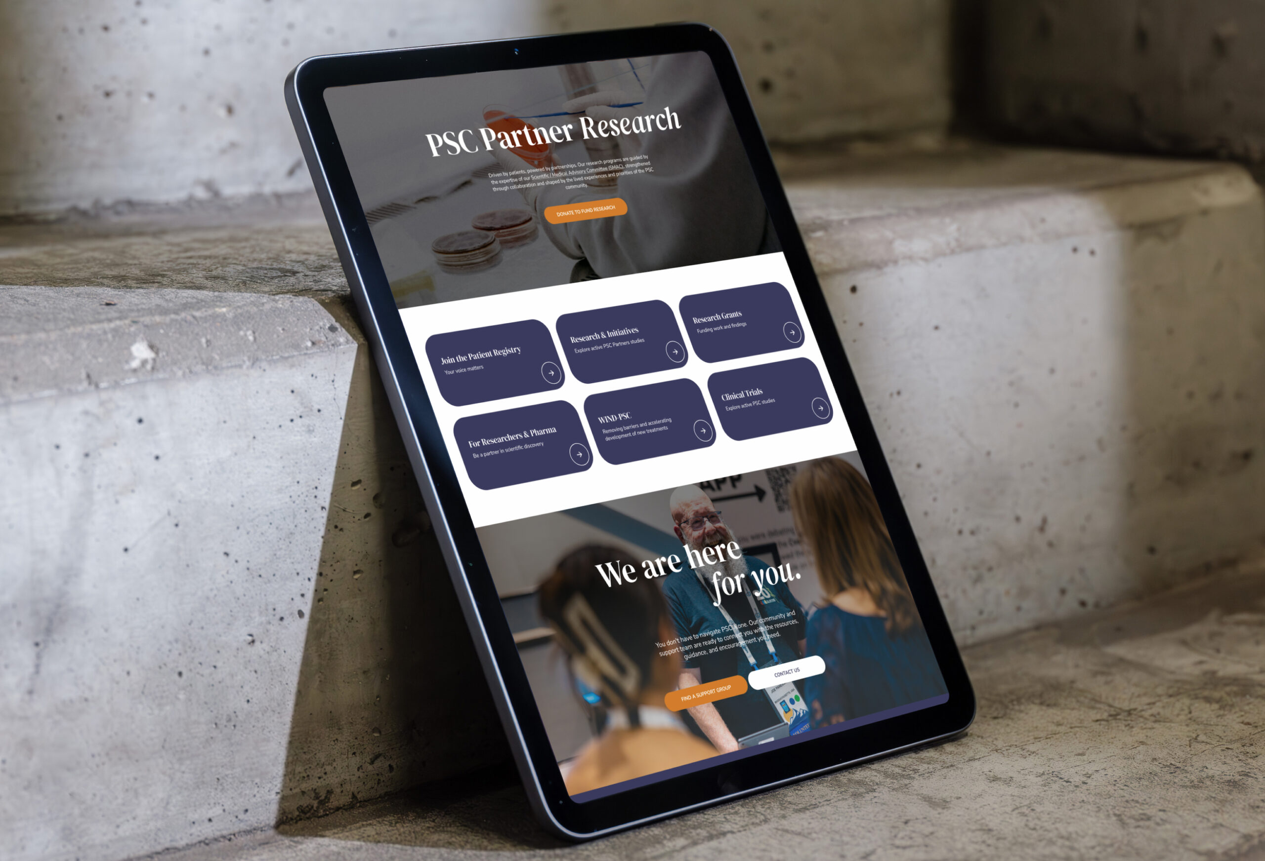 PSC Partners seeking a cure non profit website design