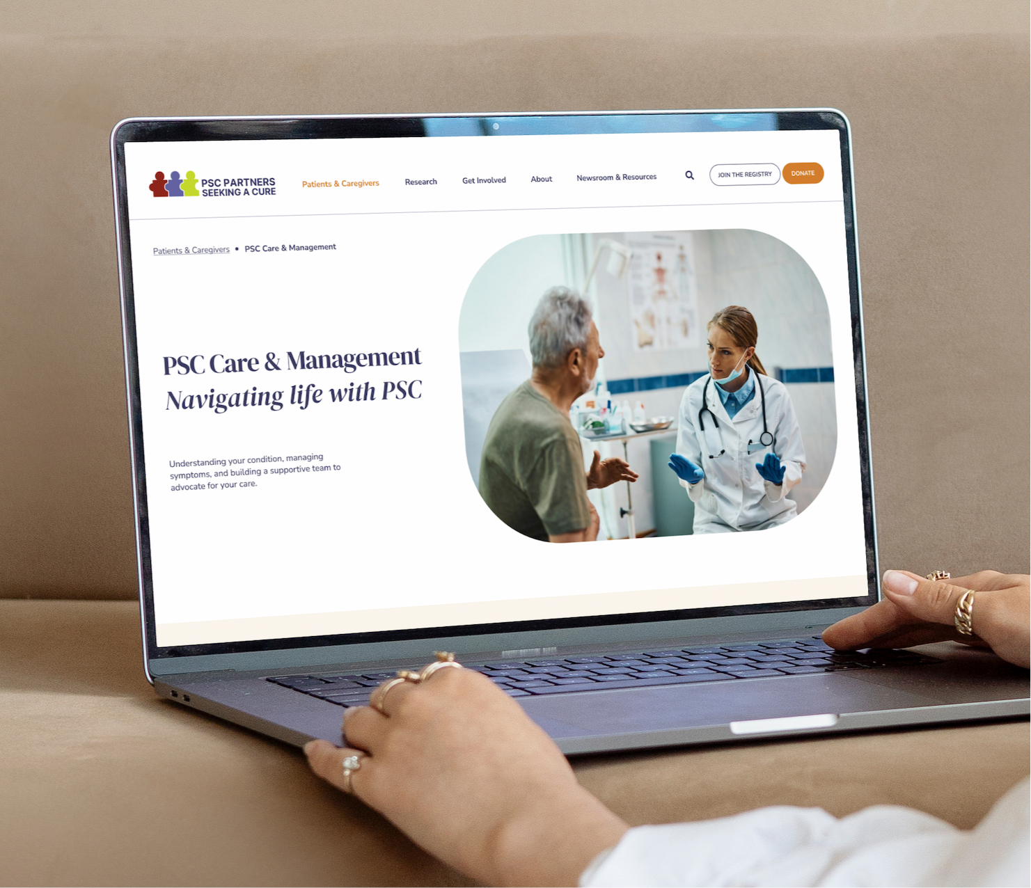 PSC Partners seeking a cure non profit website design