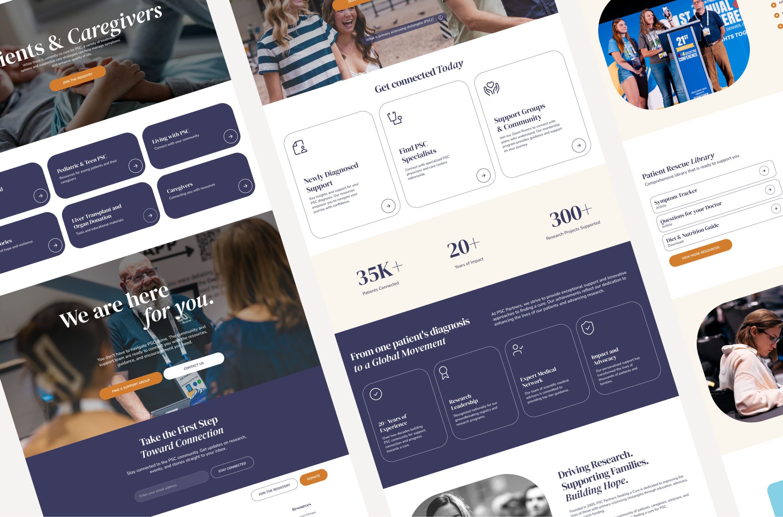 PSC Partners seeking a cure non profit website design
