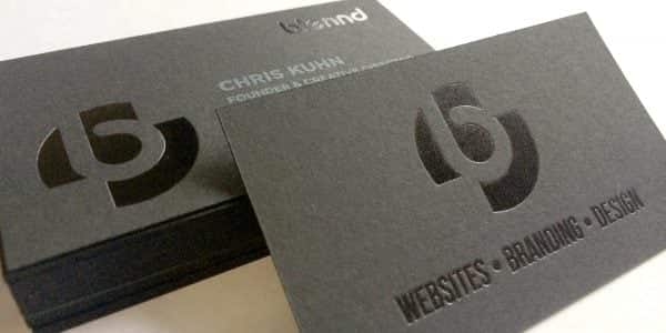 Offset Printing: Black on Black Business Cards